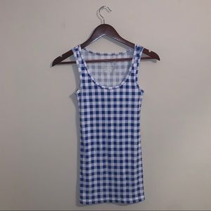 Time & Tru Womens Plaid Tanktop